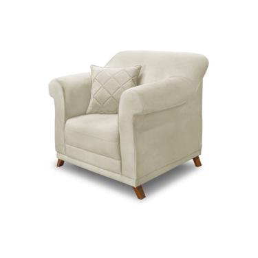 Imagem de Poltrona Decorativa Apollo Veludo Bege 2221 - Montanaris Decor