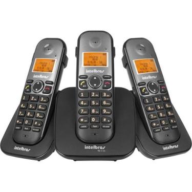 Imagem de Kit Telefone Sem fio Com 2 ramais TS 5123 Intelbras Dect 6.0, Sem fio
