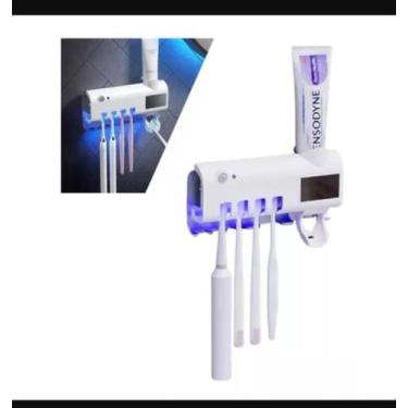 Imagem de Dispenser suporte para pasta de dente escova  com proteção uv - Sem ma