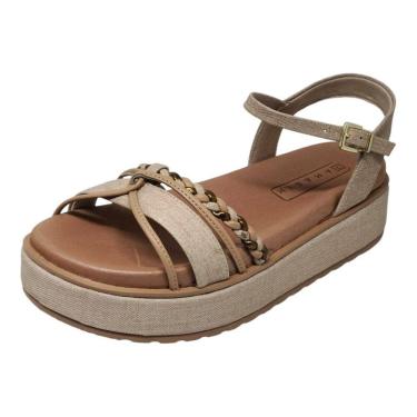 Imagem de Sandália Feminina Metalizado Conforto Flatform Ramarim