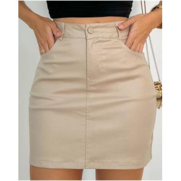 Imagem de Saia Feminina Tendência - Nanda Fashion Boutique, Bege, G