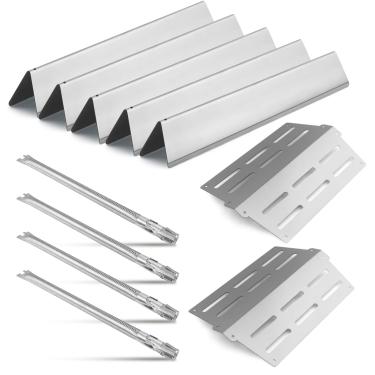 Imagem de Barras aromatizadoras 7620 7621 para grelha Weber Genesis 300, E310, S310, E320, E330, S330, EP310, EP320, EP330 com controle frontal (62752-4+7620+7622, prata)