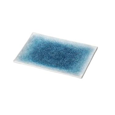 Imagem de Prato de porcelana de imitação retangular comercial, prato de churrasco para restaurante hot pot -4449-12-diamante azul