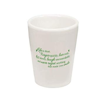 Imagem de Copo de vidro de cerâmica Forest Green Life Short Forgive Quickly Love Truly Kiss Slowly