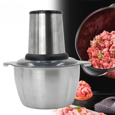 Imagem de Processador de Alimentos Elétrico, 3L, Aço Inox, para Carnes e Legumes