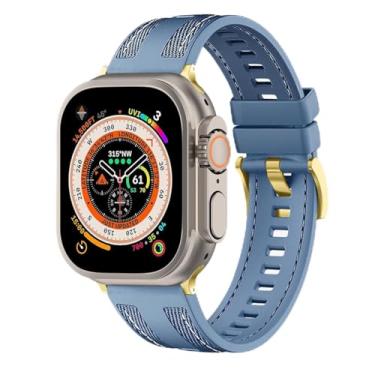 Imagem de FAGWIG Pulseira esportiva trançada de nylon de silicone compatível com Apple Watch séries 10, 9, 8, 7, 6, 5, 4, 3, 2 e 1, Ultra, 2 mulheres, para Apple Watch de 49 mm, 46 mm, 45 mm, 44 mm, 42 mm, 41