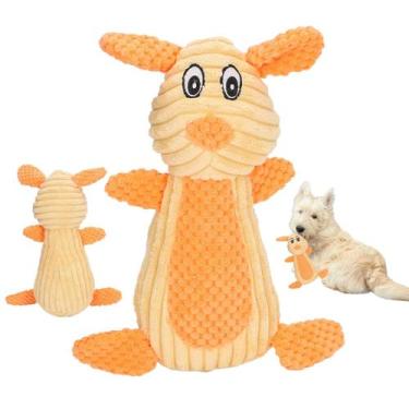 Imagem de Mordedor Pelucia Cachorro Gato Pet Caes Brinquedo com Apito Dentiçao A