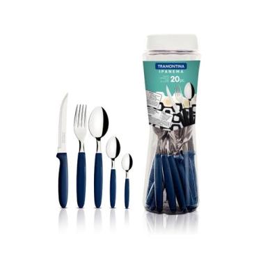 Imagem de Faqueiro Tramontina Ipanema 20 peças Azul, 12