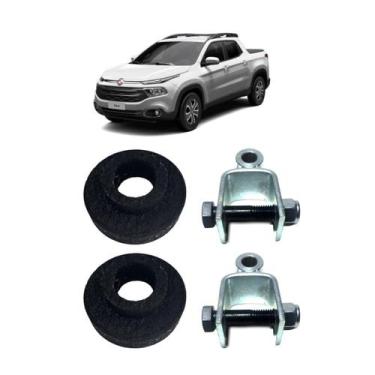 Imagem de Kit Calço de Mola Traseiro 2,5cm +Prolongador Elevar Toro - Borfix