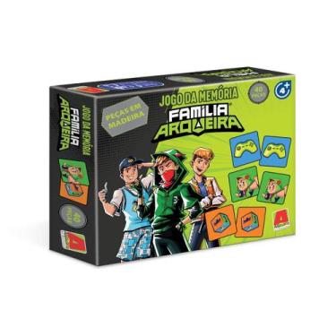 Imagem de Jogo Da Memoria Madeira 40 Peças Familia Arqueira - ALGAZARRA