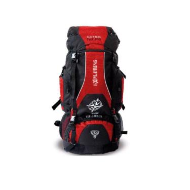 Imagem de Mochila De Camping Trilha Exploring 70L Impermeável Vermelho