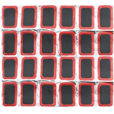 Imagem de DGZZI 24 peças de remendo de pneu de bicicleta de borracha não autoadesiva, 5 x 3 cm para tubos internos infláveis, reparo de emergência, bote salva-vidas, colchão de ar, barco, piscina