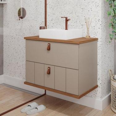 Imagem de Gabinete Suspenso com Cuba 80,3cm X 69cm Poli Espresso Móveis