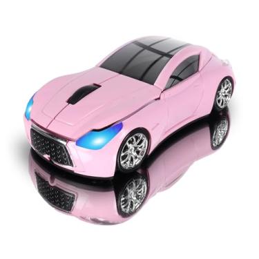 Imagem de Mouse de carro sem fio 2,4 GHz, mouse esportivo 3D legal em forma de carro óptico com receptor USB, modelo de carro ergonômico pequeno para crianças, meninas, presente adequado para PC/computador