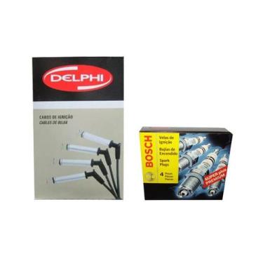 Imagem de Kit cabo + vela de ignição - corsa 1996 a 2010 / celta 1996 a 2010 - k