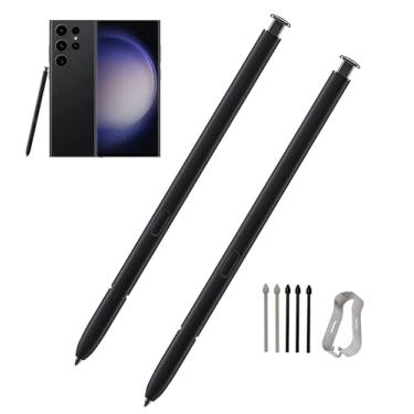 Imagem de 2 peças de caneta Galaxy S23 Ultra para Samsung Galaxy S23 Ultra 5G S caneta de substituição para Galaxy S23 Ultra Stylus sem caneta Bluetooth (preto)