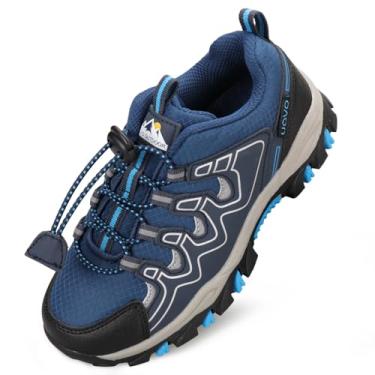 Imagem de Eggseed Tênis de corrida infantil para meninos, impermeável, antiderrapante, respirável, cano baixo, caminhada ao ar livre (crianças pequenas/grandes), Azul-militar, 20