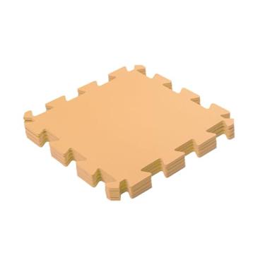 Imagem de Tapete de EVA Infantil Colorido, Placas de Tatame Encaixáveis, 04 Peças, Multicolorido (Bege)