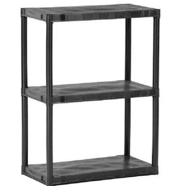 Imagem de Estante Plástica Montável 3 Prateleiras 75x55x25 cm