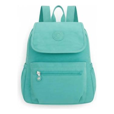 Imagem de Mochila Bolsa Feminina Tactel Resistente Escolar Trab Verde