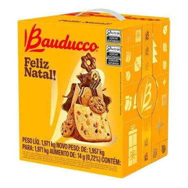 Imagem de Cesta De Natal Bauducco Panetone Pequena 14 Itens - Higipack