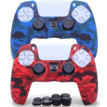 Imagem de Capa de controle de silicone Sofunii, pacote com 2 capas camo, PS5