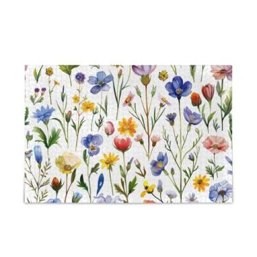 Imagem de WELLDAY Quebra-cabeça primavera flores silvestres 1000 peças grande arte de jogo de quebra-cabeça para adultos adolescentes