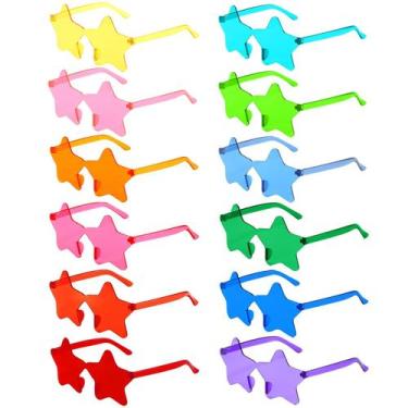 Imagem de Gafas de Sol Sin Montura en Forma de Estrella Coloridas para Mujer x12
