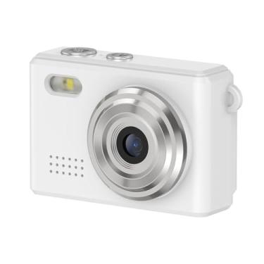 Imagem de Cryfokt Mini Câmera Digital Com Chaveiro para Crianças e Adultos, Vídeo FHD 1080P, Foto de 12 MP Com Tela IPS de 0,96 Polegadas e 6 Filtros retrô, Câmera de Bolso Portátil para Gravação (Branco)