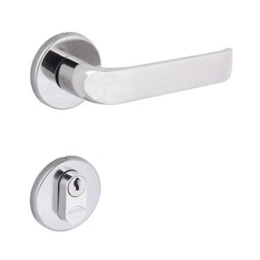 Imagem de Fechadura Arouca Externa Linea 40mm Roseta Cromada, Cromado