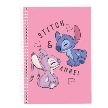 Imagem de Caderno Universitario 10 Materias Stitch e Angel 160 folhas - Culturam
