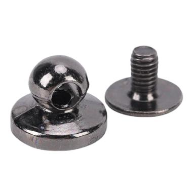 Imagem de Dioche Parafusos de Botão de Cabeça Redonda, Parafusos Chicago de Liga de Alumínio Premium para Reparos Artesanais de Couro, Decoração, 100 Conjuntos de de Cabeça Redonda de