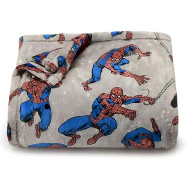 Imagem de The Big One Cobertor de pelúcia super macio quente aconchegante para sala de estar 152 x 183 cm grande (super-herói cinza)