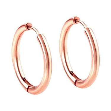 Imagem de Brincos Pequenos De Argola Prata 2 Peças Em Aço Inoxidável Redondos Pe