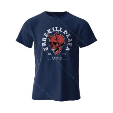 Imagem de Camiseta De Algodão Estampada Com Esqueleto Gótico Oversized Para Home