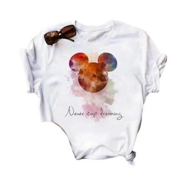 Imagem de Camiseta Feminina Engraçada Com Estampa Do Mickey Mouse, Camiseta De A