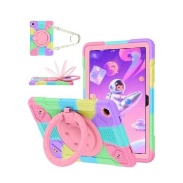 Imagem de DreamerX Capa infantil para Samsung Galaxy Tab A11+ Plus 27.9 cm 2025/Tab A9+ Plus 27.9 cm 2023, linda capa de silicone à prova de choque com alça de transporte de 360 graus para tablet A11+/A9+ de 11