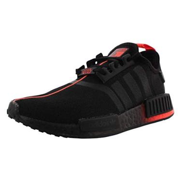 Imagem de Tênis casual masculino Adidas Big Kids X Star Wars NMD Runner R1, Black/Black/Solar Red, 4 Big Kid