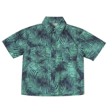 Imagem de Camisa Infantil Look Jeans Floral Verde - 4 - UNICA-Masculino
