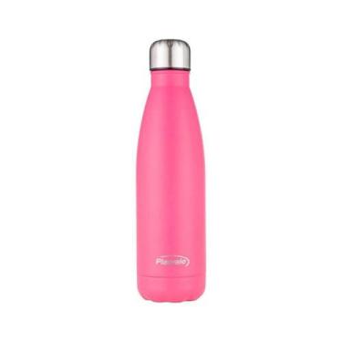 Imagem de Garrafa Térmica De Inox Parede Dupla 520ml Rosa - PLASVALE