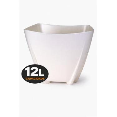 Imagem de Champanheira Branca 12L Polipropileno Balde de Gelo Cachepô Vaso Utens