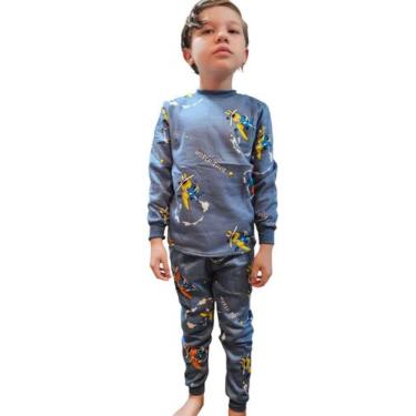 Imagem de Pijama Moletinho Infantil Juvenil Forrado Calça e Blusa - Penelope joy