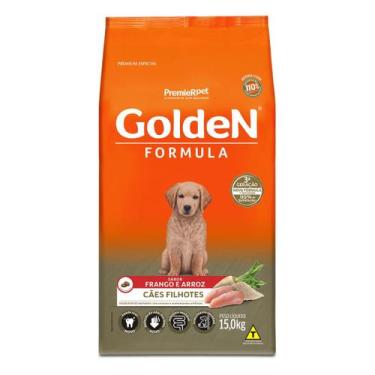 Imagem de Ração Golden Fórmula Cães Filhotes sabor Frango e Arroz 15 Kg, 3007-00