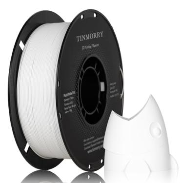 Imagem de TINMORRY Filamento PLA fosco de 1,75 mm, filamento de impressora 3D de superfície fosca, compatível com impressoras 3D Bambu Lab FDM, carretel de 1 kg (1 kg), branco fosco