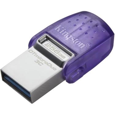 Imagem de Kingston DataTraveler microDuo 3C 256GB USB-C e USB-A Flash Drive | Velocidade até 200 MB/s | USB 3.2 Gen 1 | Conector Duo | DTDUO3CG3/256GB