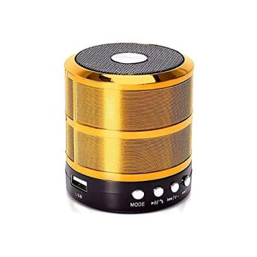 Imagem de Caixa De Som Mini Speaker Bluethooth Com Entrada USB (DOURADO)