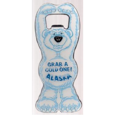 Imagem de Abridor de garrafas Alaska Polar Bear com ima na parte traseira
