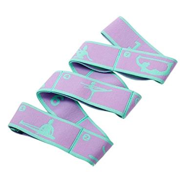Imagem de Vaveren Faixa de resistência Treinamento de ligamentos Auxiliar de alongamento Cinta de estiramento Faixa elástica para exercícios, dança, Roxo