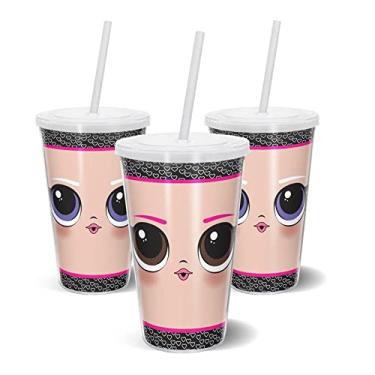 Imagem de Copo Canudo Parede Dupla 500ml DOLL Olhos 2 - Beek