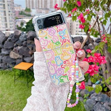 Imagem de Estojo transparente para Samsung Galaxy Z Flip 3 5G Z Flip3 Flip4 Zflip4 Capa à prova de choque,A,For Z Flip 3